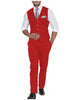 2 Pieces Suit - Formal 2 Pieces Mens Suit Flat Linen V Neck For Wedding (Vest + Pants)