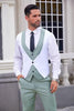 Fashion Men’s Suits Slim Fit 3 Pieces Peak Lapel Tuxedos (White Blazer + Vest + Pant) Pieces Suit