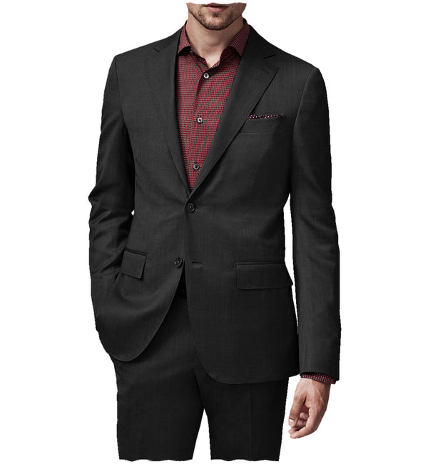 2 Pieces Suit - Fashion 2 Pieces Mens Suit Flat Notch Lapel Tuxedos For Wedding (Blazer+Pants)