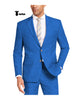 Casual Men’s 2 Pieces Suit Notch Lapel Linen For Wedding (Blazer + Pants) Xs / Blue Pieces Suit