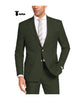 Casual Men’s 2 Pieces Suit Notch Lapel Linen For Wedding (Blazer + Pants) Xs / Hunt Green Pieces