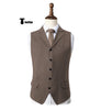 Vintage Classical Men’s Classic Tweed Herringbone Notch Lapel Waistcoat Xs / Light Brown Suit Vest