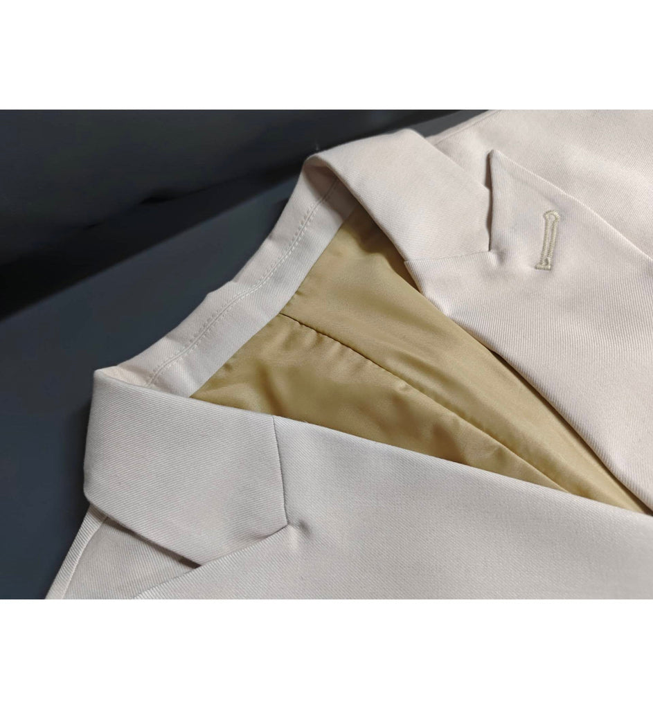 Formal Men’s Suit 3 Piece Peak Lapel Solid Color Tuxedo Wedding (Blazer + Vest Pants) Pieces Suit