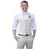 2 Pieces Suit - Fashion 2 Pieces Mens Suit Flat V Neck Suit For Wedding (Vest + Pants)