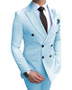 2 Pieces Suit - Formal 2 Pieces Mens Suit Flat Peak Lapel Tuxedos For Wedding (Blazer+Pants)