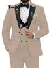 Fashion Men’s 3 Pieces Classic Flat Peak Lapel Tuxedos For Wedding (Blazer + Vest + Pants) Xs /