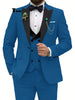 Fashion Men’s 3 Pieces Classic Flat Peak Lapel Tuxedos For Wedding (Blazer + Vest + Pants) Xs /