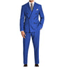 2 Pieces Suit - Formal 2 Pieces Mens Suit Flat Peak Lapel Double Breasted Tuxedos For Wedding (Blazer+Pants)