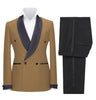 2 Pieces Suit - Fashion Mens Suit Double Breasts Shawl Lapel 2 Pieces (Blazer+Pants)