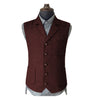 Suit Vest - Vintage Classical Men's Suit Regular Fit Notch Lapel Herringbone Waistcoat